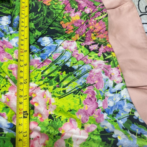 Zara | Floral Strapless Dress Large - Picture 10 of 13